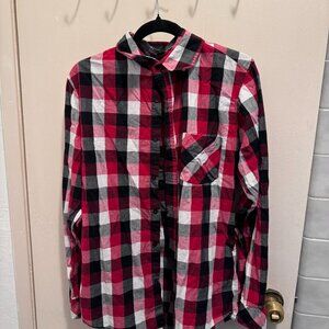 Shiekh - Button up Flannel - Red/Black/White